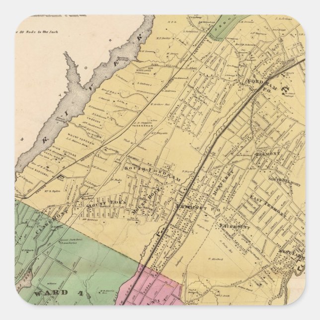 Adesivo Quadrado W Fazendas, Morrisania (Frente)