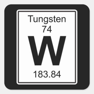 Adesivo Quadrado W - Tungstênio