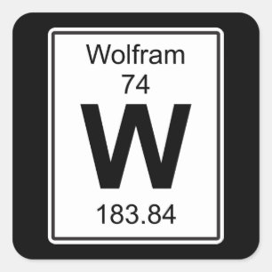 Adesivo Quadrado W - Wolfram