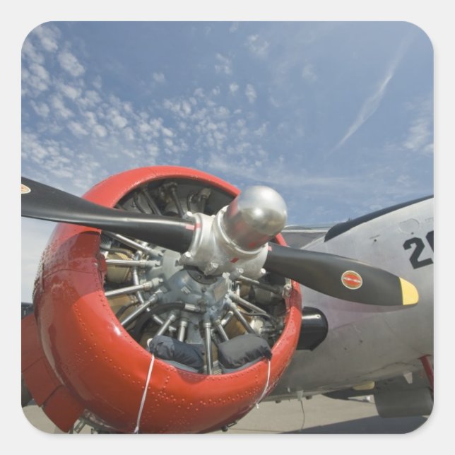 Adesivo Quadrado WA, Arlington, Arlington Fly-in, Segunda Guerra Mu (Frente)