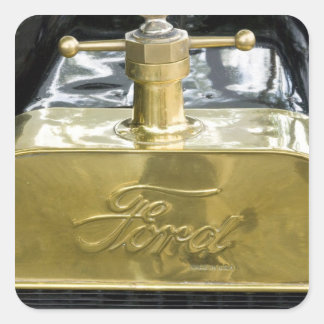 Adesivo Quadrado WA, Seattle, carro americano clássico.