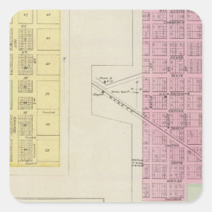 Adesivo Quadrado Wabaunsee, Newbury, Alma, Bismark, Kansas