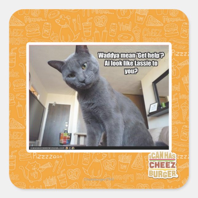 Adesivo Quadrado Wadya quer dizer "Busca ajuda"? (Frente)