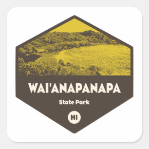 Adesivo Quadrado Wai'anapanapa State Park Hawaii