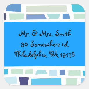 Adesivo Quadrado Wailing Wall Israel Bar Bat Mitzvah Pré-Endereçado