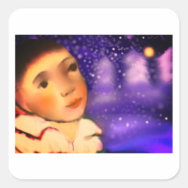 Adesivo Quadrado Waiting for Santa