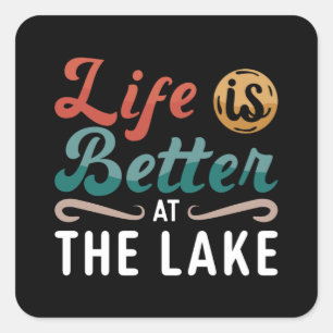 Adesivo Quadrado Wakeboard Life É Melhor No Wakeboard Do Lago