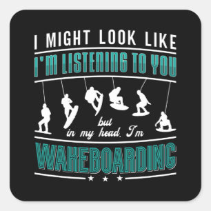 Adesivo Quadrado Wakeboard Might Look Like Wakeboarder Wakeboarding
