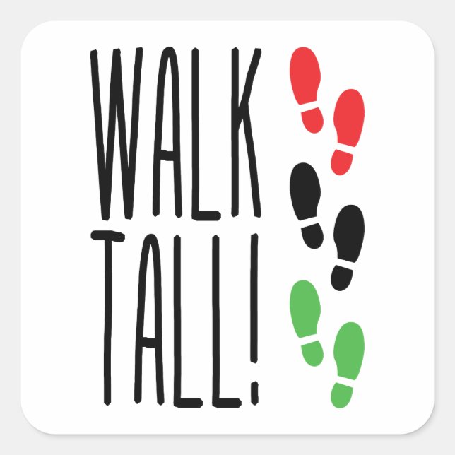 Adesivo Quadrado Walk Tall (Frente)