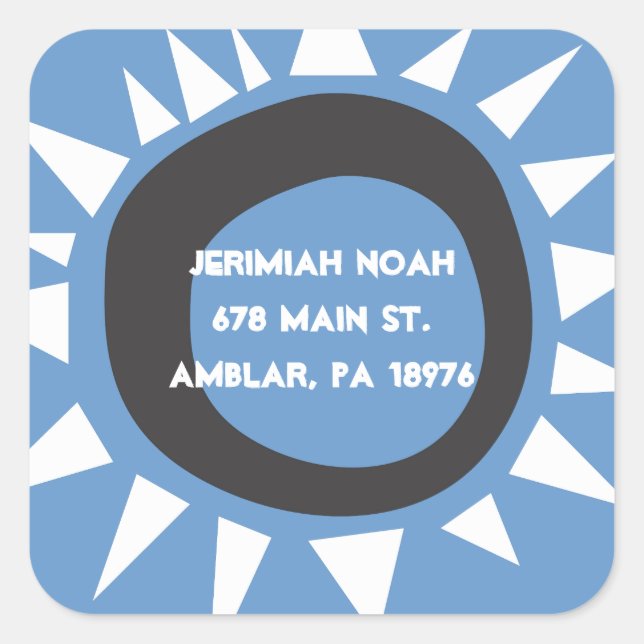 Adesivo Quadrado Wall Ocidental Israel ReturnAddress Sticker Seal (Frente)