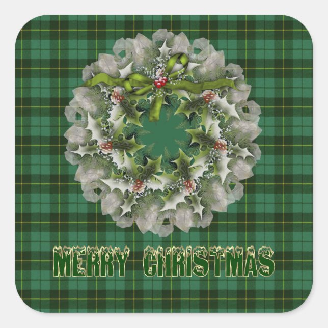 Adesivo Quadrado Wallace Hunting Scottish Tartan (Frente)