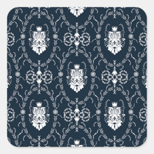 Adesivo Quadrado Wallpaper Floral Vintage Invisível Fundo