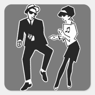 Adesivo Quadrado Walt Jabsco e Betty Beat II