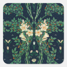 Adesivo Quadrado Walter Crane "Francesca" Botânico