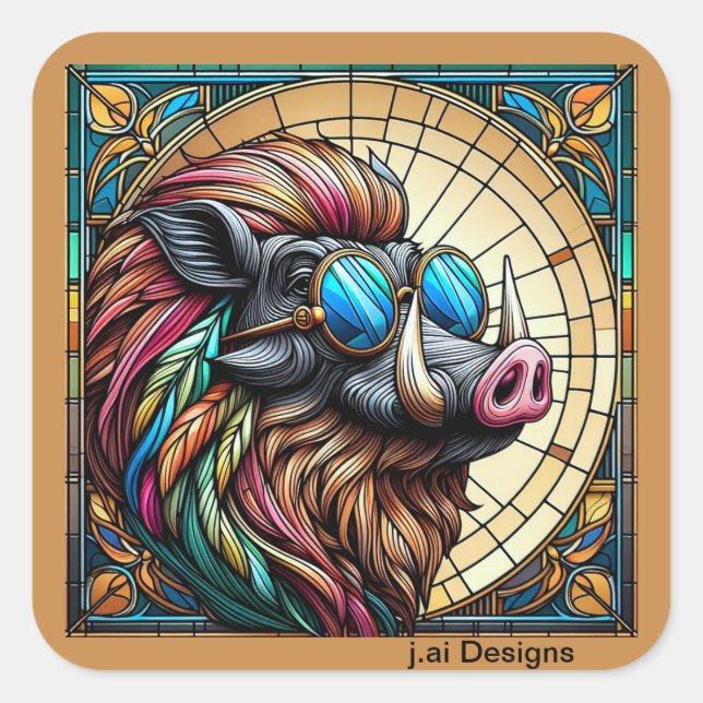Adesivo Quadrado Warthog Sticker (Frente)