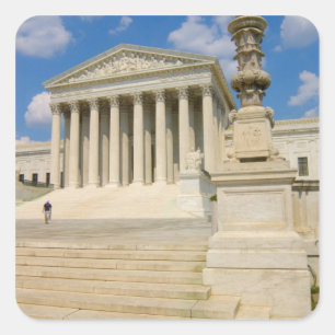 Adesivo Quadrado Washington, DC, edifício do Supremo Tribunal