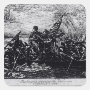 Adesivo Quadrado Washington que cruza o Delaware
