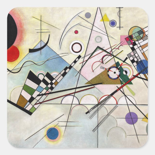 Adesivo Quadrado WASSILY KANDINSKY - Composição VIII 1923 (Frente)