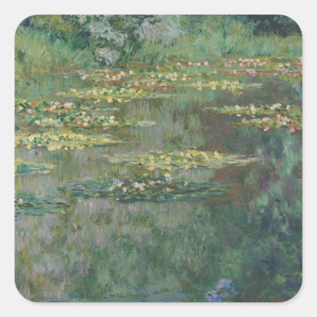 Adesivo Quadrado Water Lily Pond Monet 1904 (Frente)