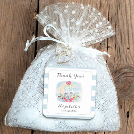 Adesivo Quadrado Watercolor Baby Koala Com Convite À Lua