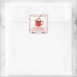 Adesivo Quadrado Watercolor Christmas Hot Chocolate Cocoa<br><div class="desc">PreppyPrint.com - Celebre o Natal em estilo! Adicione seu toque personalizado. Transfira este design para os produtos de sua escolha também! Visite minha loja de designers,  PreppyPrint.com,  para coordenar itens.</div>
