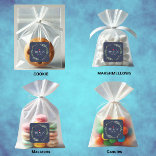 Adesivo Quadrado Watercolor Greenery Wedding