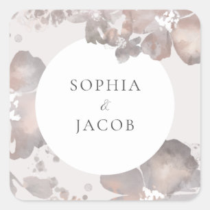 Adesivo Quadrado Watercolor Romance Square Sticker