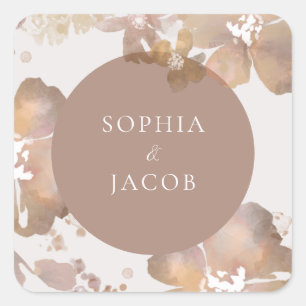 Adesivo Quadrado Watercolor Romance Square Sticker