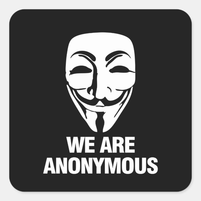 ADESIVO QUADRADO WE ARE ANONYMOUS (Frente)