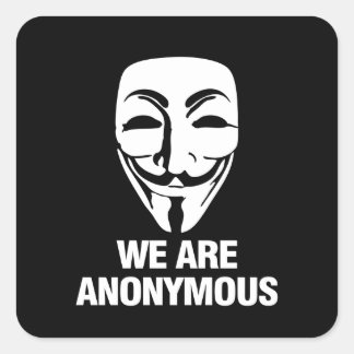 ADESIVO QUADRADO WE ARE ANONYMOUS