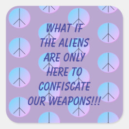 Adesivo Quadrado Weapon Alien Abduction Sticker