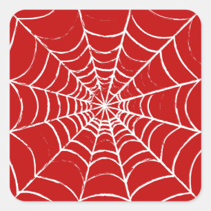 Adesivo Quadrado Web Vermelha