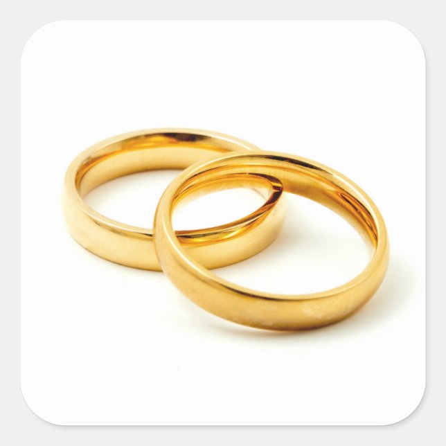 Adesivo Quadrado Wedding rings (Frente)