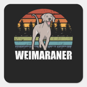 Adesivo Quadrado Weimaraner   Proprietário de cães