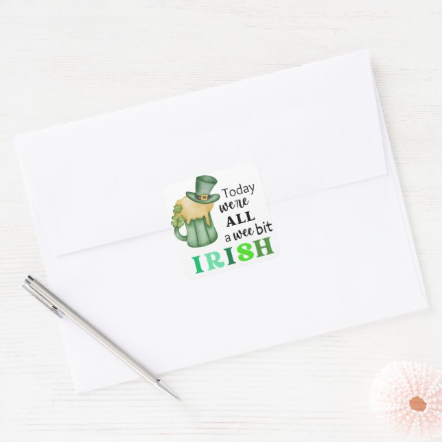 Adesivo Quadrado Weit Bit Irish Square Stickers (Envelope)