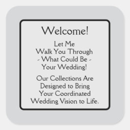 Adesivo Quadrado Welcome