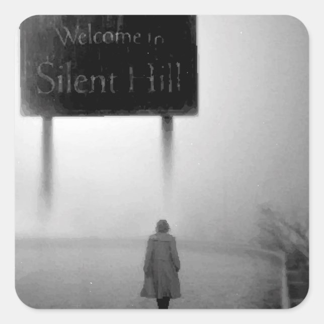 Adesivo Quadrado Welcome Silent Hill (Frente)