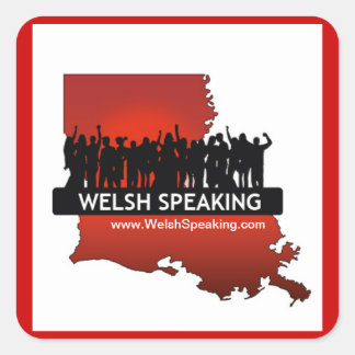 Adesivo Quadrado Welsh Falando "Autocolantes"