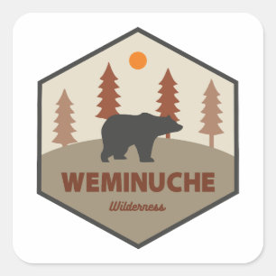 Adesivo Quadrado Weminuche Wilderness Colorado Bear