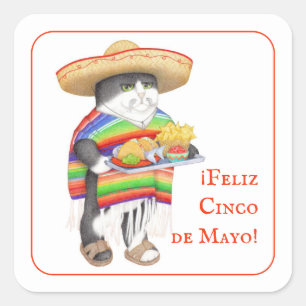 Adesivo Quadrado WENDELITO Cinco de Mayo Pequenos Padrões