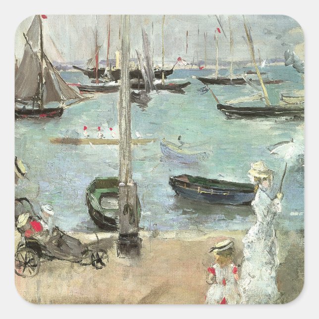 Adesivo Quadrado West Cowes, Ilha de Wight por Berthe Morisot (Frente)