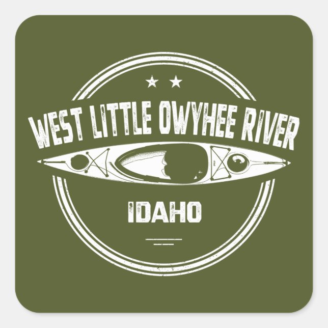Adesivo Quadrado West Little Owyhee River Idaho Kayaking (Frente)