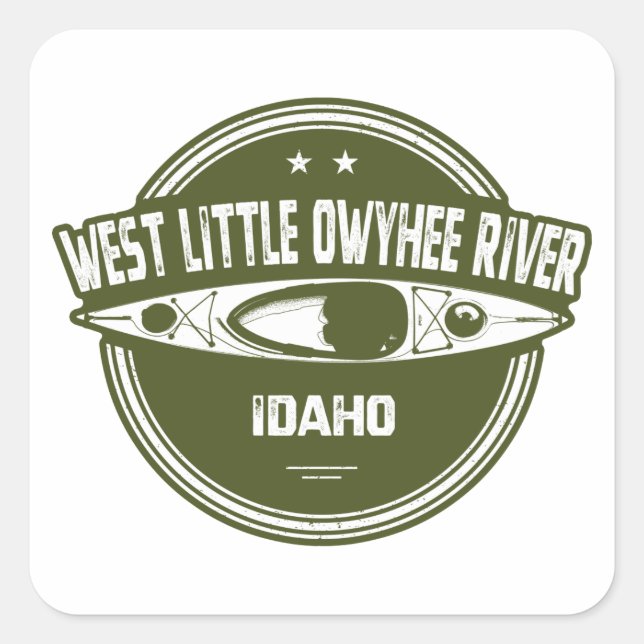 Adesivo Quadrado West Little Owyhee River Idaho Kayaking (Frente)