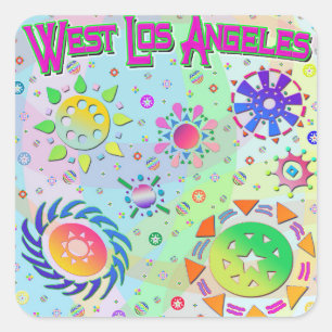 Adesivo Quadrado West Los Angeles Suns & Energy Sticker