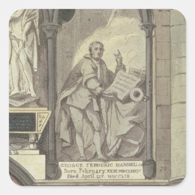 Adesivo Quadrado West Side of Poet's Corner, placa 25 de Westmin (Frente)