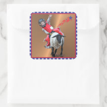 Western Rodeo Mutton Busting Cowboy Kid