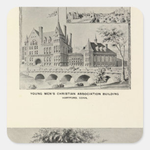 Adesivo Quadrado Westwood, YMCA, Hartford
