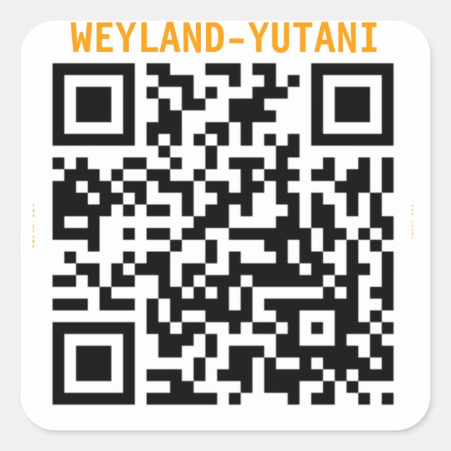 Adesivo Quadrado Weyland Yutani Tax Stamp (Frente)
