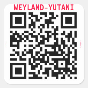 Adesivo Quadrado Weyland Yutani WAIVER Stamp