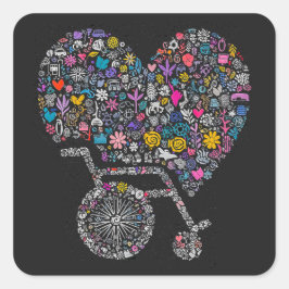 Adesivo Quadrado Wheel of Many Lives